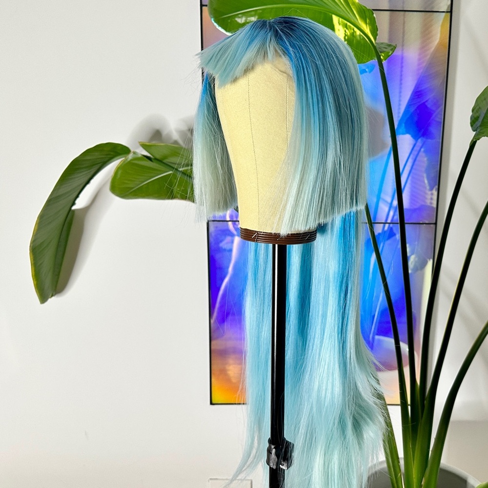 Lady Gaga Blue Enigma Modern Mullet Lace Front Wig